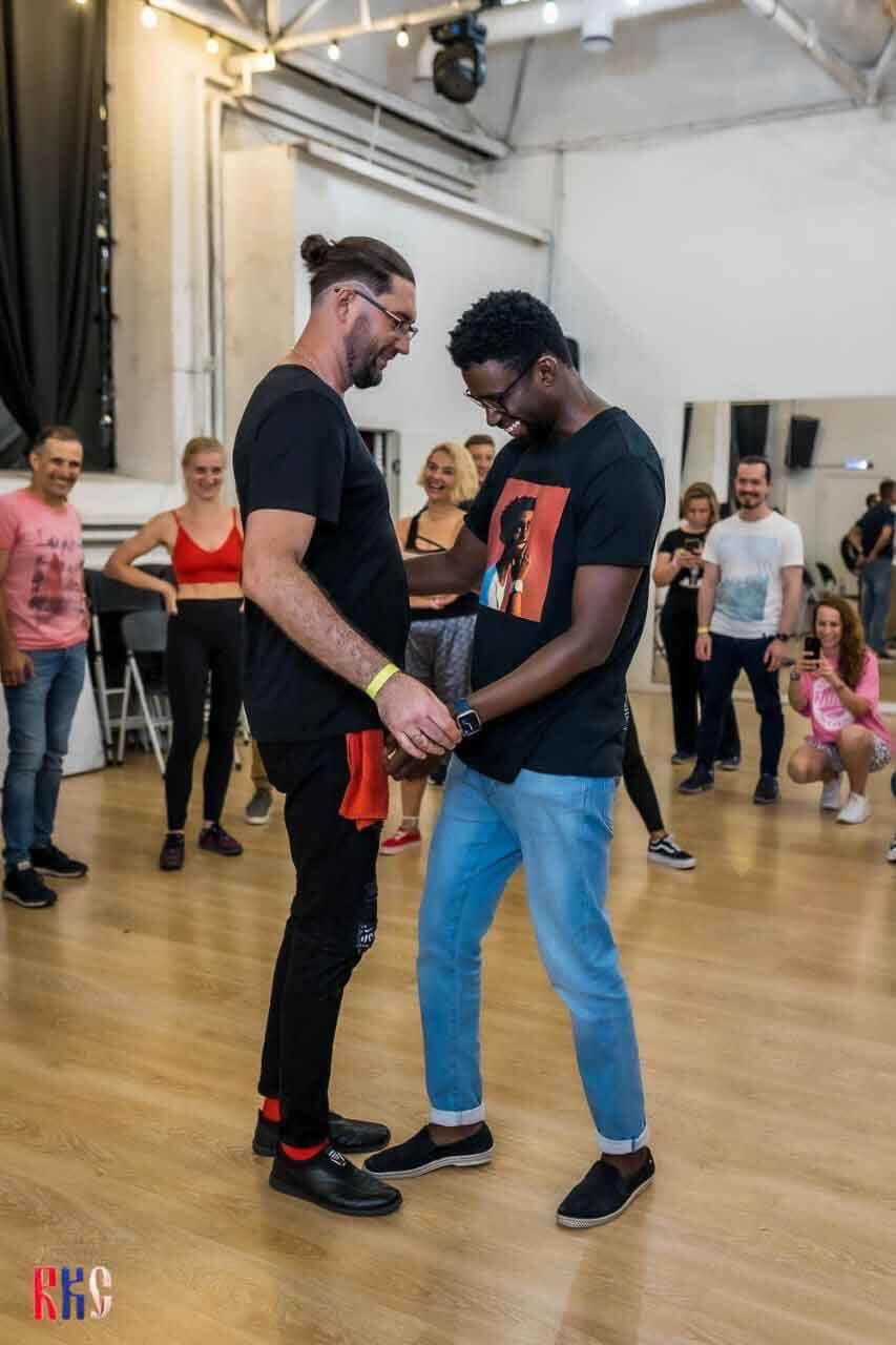 Sharing a fun exercise in a workshop.